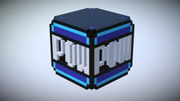 Pow Button Super Mario Bros button, bros, pow, voxel, pixel, super, mario
