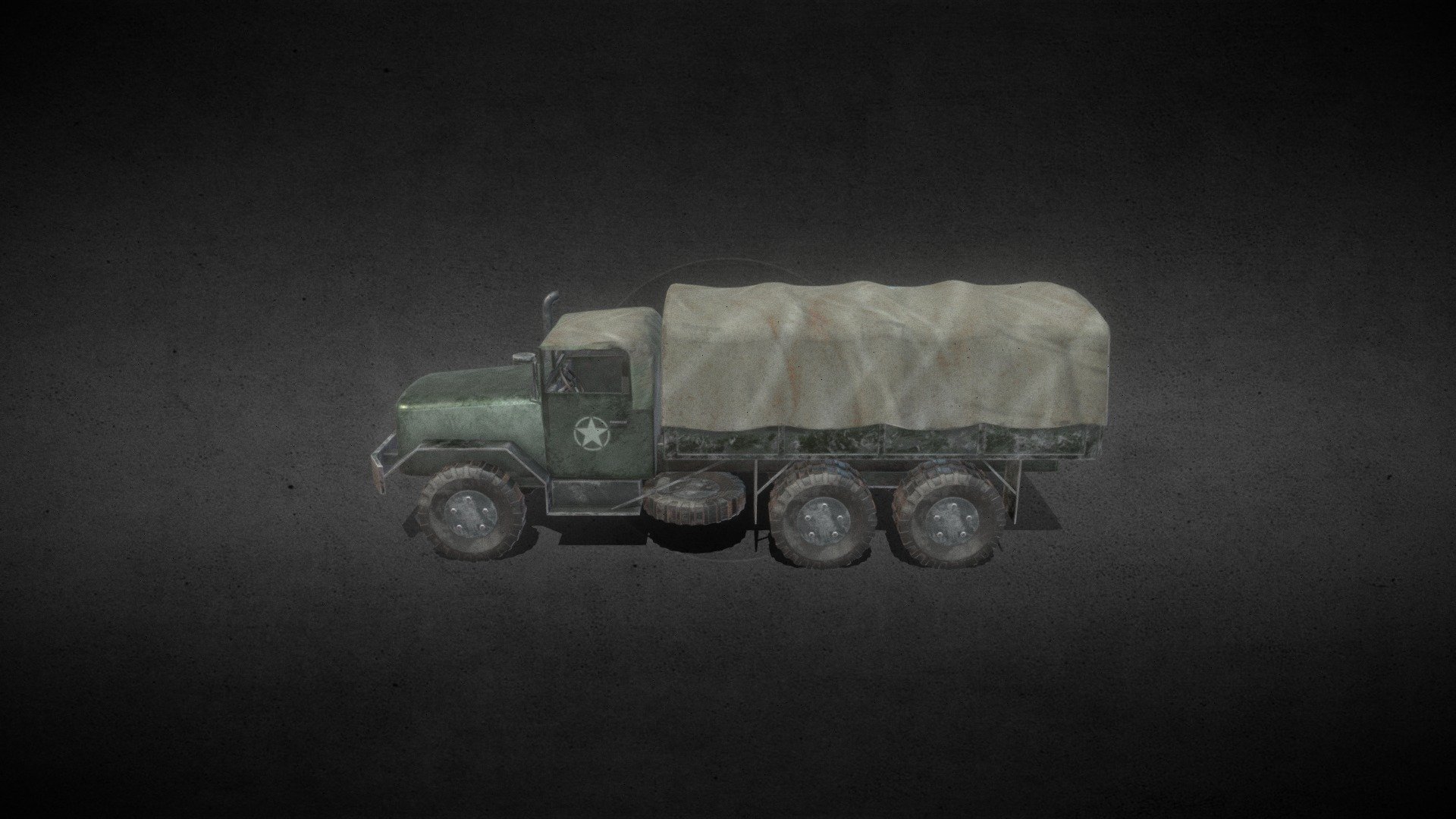Military Truck M35 created in 3Ds Max, Texture in Substance Painter - Military Truck M35 - 3D model by marcos.mila 3d model
