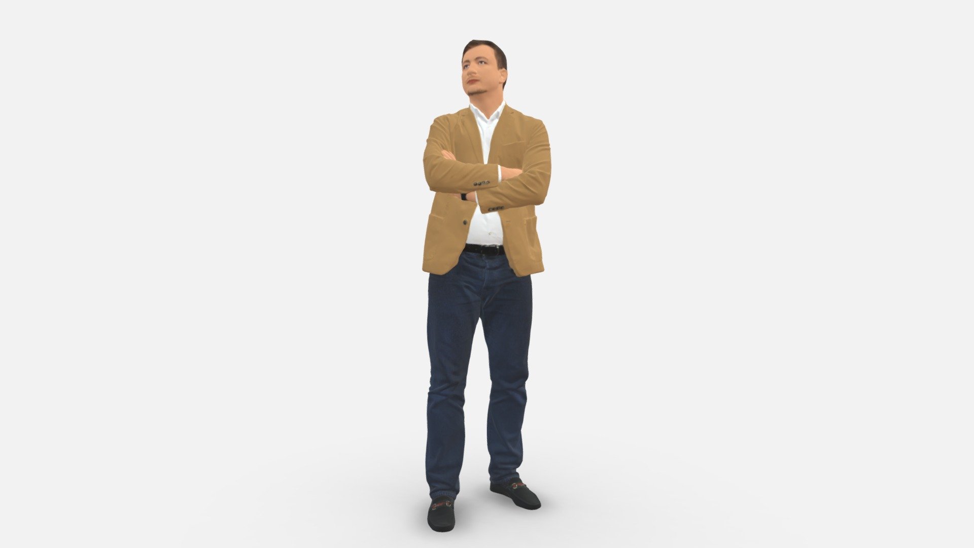 We provide unique 3d scanned models with realistic proportions for closeup and medium-distance views in artworks, paintings and classes. As well as architectural visualization projects.

Main features:




high-end realistic 3d scanned model;

realistic proportions;

highest quality;

low price;

saves you time for more time in landscaping and interiors visualization.

FEATURES 




3d scanned model 

Extremely clean

Edge Loops based

smoothable

symmetrical

professional quality UV map

high level of detail

high resolution textures

real-world scale

system unit: cm

TEXTURES 




Textural Resolution: 4096 x 4096

Color Map

The model is suitable for stereolithography 3d printing 

The model is also ready for fullcolour 3d printing - man casual 0531 - Buy Royalty Free 3D model by 3DFarm 3d model