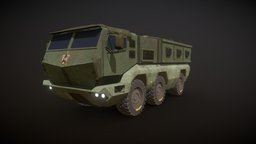 Kamaz Typhoon truck, heavy, russia, kamaz, military-vehicle, russian-army, gamereadyasset, blender, lowpoly