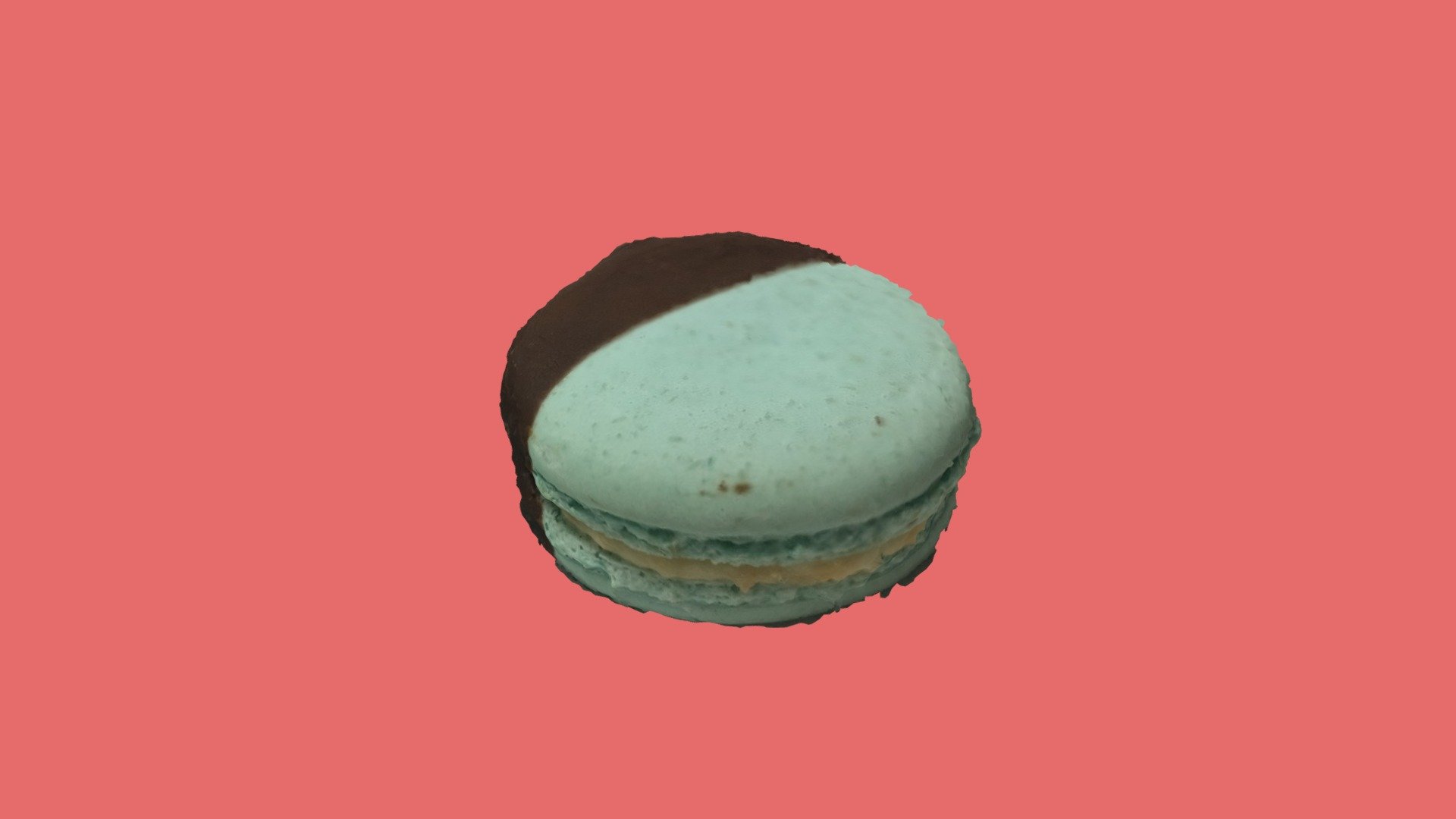 Chocolate Pistachio Macaron - 3D model by Rosalie Yu (@rosalieyu) 3d model