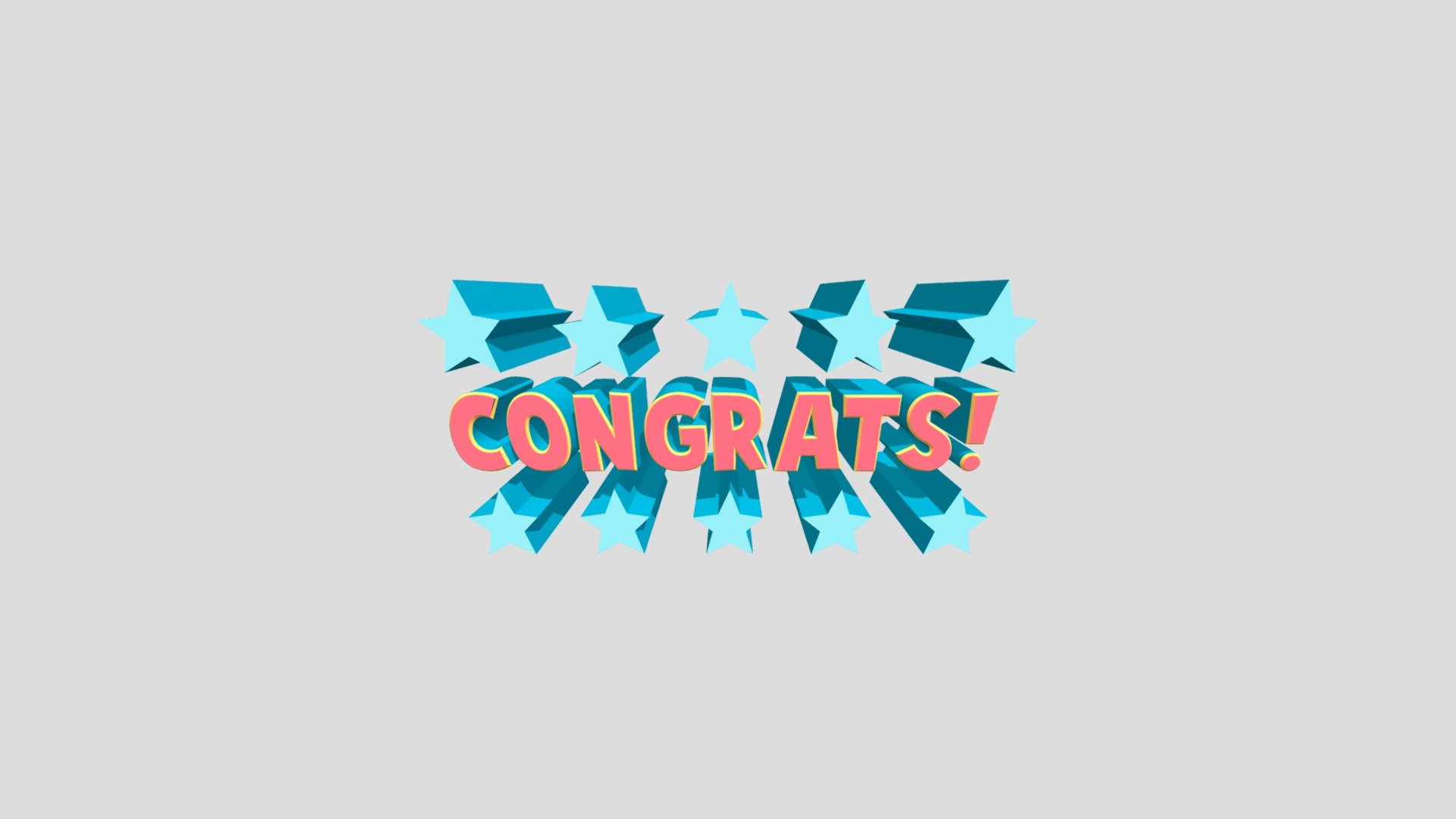 This just a quick and easy loop I created for the end of an A.R. project that we are working on at the studio. Fun, simple and it gets the job done! - AR Congrats! Message - 3D model by jetblaque69 3d model