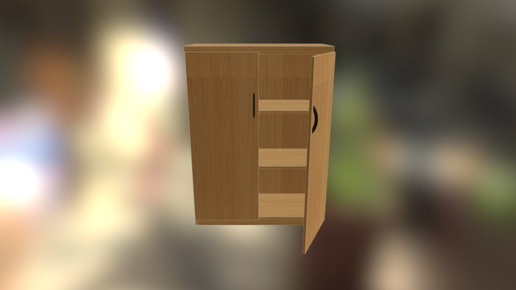 ACA012  3-Tier 1200 x 900 Cupboard Acacia Range Natural Oak - ACA012 3-Tier 1200 Cupboard Acacia Range NO - 3D model by Has Been Office Furniture (@hasbeen) 3d model