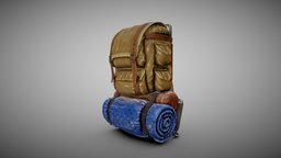 Camping/Hiking Backpack megascans, substancepainter, substance, maya, photoshop, zbrush