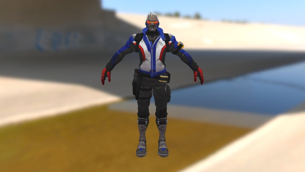 Overwatch Soldier 76 - 3D model by alexander_rebellion 3d model