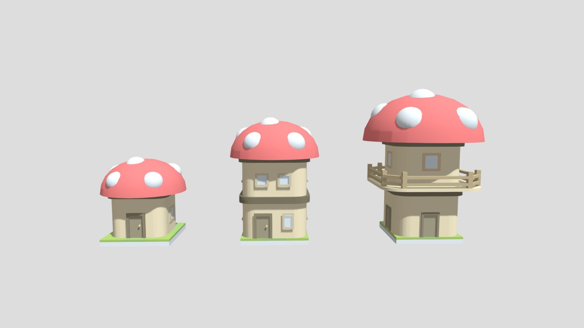 These models are created for game maker using Asset Forge. You may use them in game jam or prototype 3d model