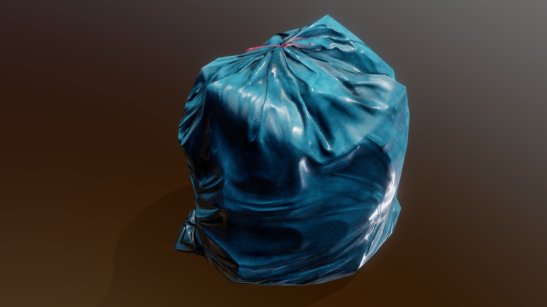 Realistic trashbag, low poly model with hq pbr textures 4096x4096 3d model