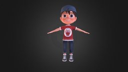 Toon character toon, artstation, digital3d, freckles, tooncharacter, marmosettoolbag3, textures-and-materials, substancepainter, maya