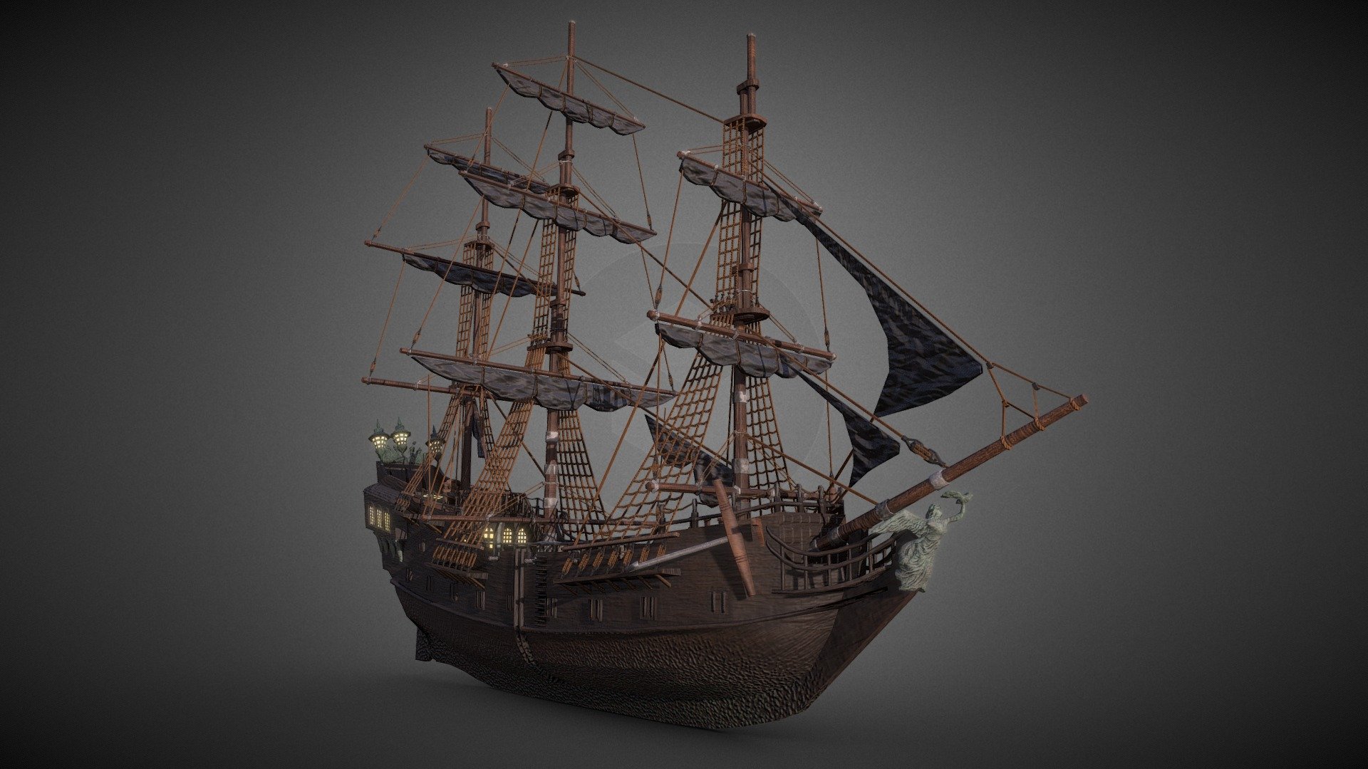 exercise of modelling the black pearl - Black Pearl - 3D model by e-restrepo1114 (@EmanuelRestrepoVelez) 3d model