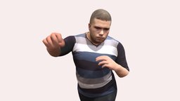 Rida sidi ben ali fight Male Action Pose fight, 3d, model, ridasidibenali