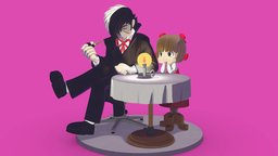 BlackJack x Pinoko cute, comic, doctor, nurse, candle, table, manga, blackjack, chair, anime, pinoko, ozamu, tetzuka