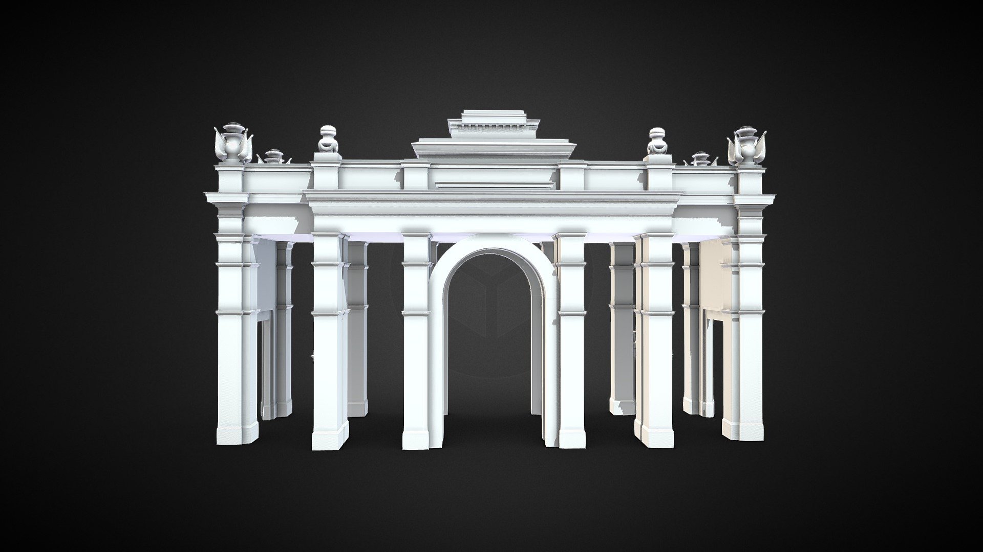 The Arch of the Main Entrance of VDNKh is the main entrance to the Exhibition of Achievements of the National Economy, located on the side of Prospekt Mira and the VDNKh metro station. The arch was built in 1951-1954 3d model