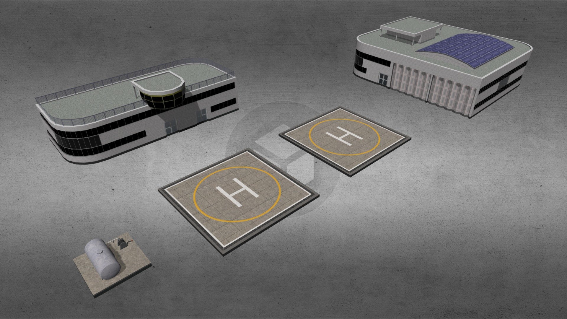 Helicopter Depot

Created for the game &ldquo;Cities Skylines