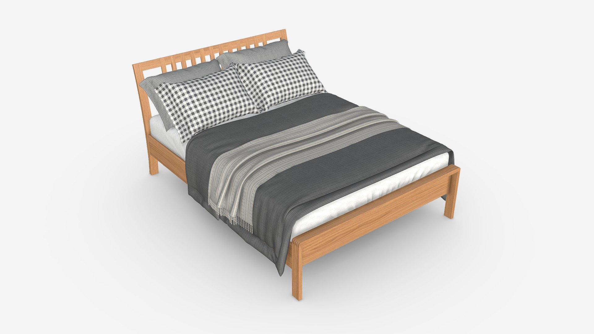 Kingsize Bed Ercol Bosco - Buy Royalty Free 3D model by HQ3DMOD (@AivisAstics) 3d model