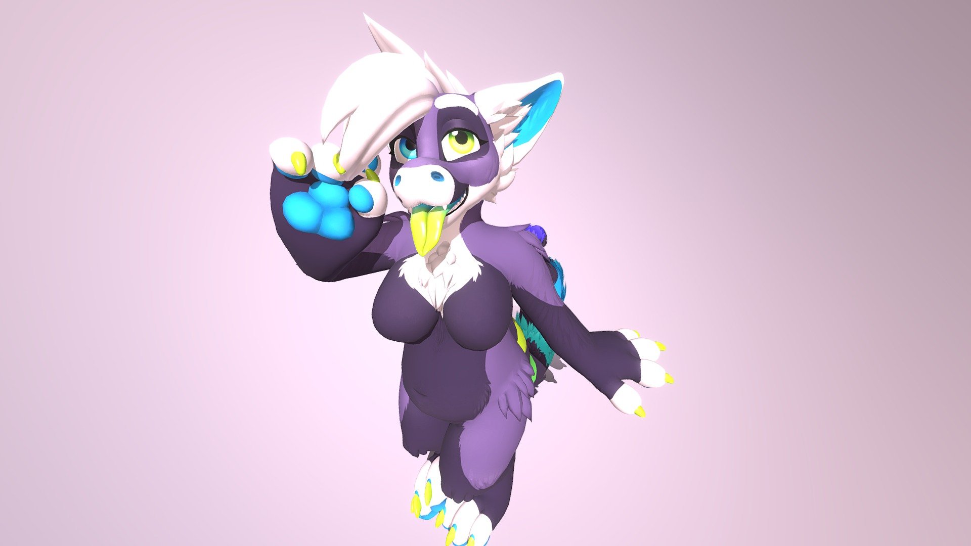 A VRChat avatar of Muzz! She was such a pleasure to work on, a little different than the usual models I make. Can't wait to see her in VRChat!

Character and rights to use the avatar/model to the commissionner, this isn't a model that's for sale or freely available 3d model