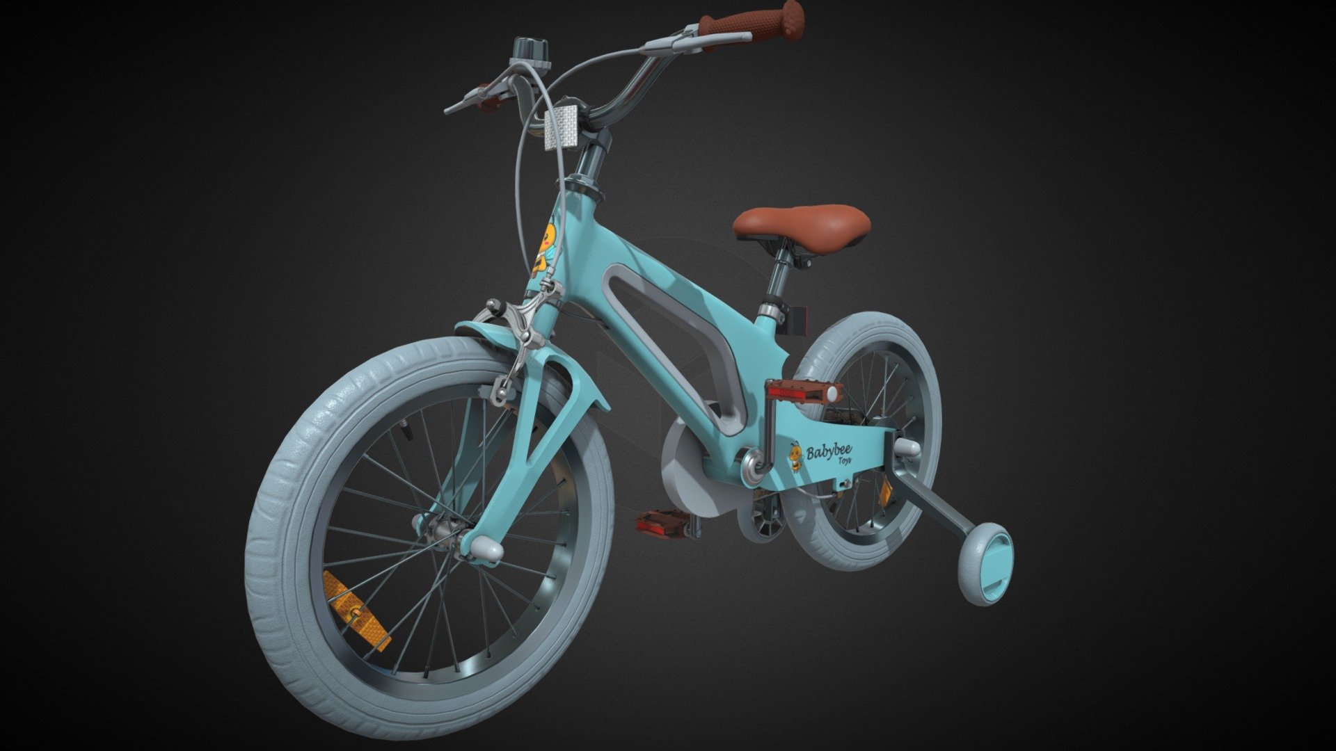 PBR Bike Asset:
Kid Bike
Polycount: 49829
Vertex count: 27521
Texture Size: 2048px x 2048px
Normal: OpenGL

If you need any adjust in file please contact us: team@bricks3dstudio.com

Hire us: tringuyen@bricks3dstudio.com
Here is us: https://www.bricks3dstudio.com/
        https://www.artstation.com/bricksstudio
        https://www.facebook.com/Bricks3dstudio/
        https://www.linkedin.com/in/bricks-studio-b10462252/ - Kid Bike - Buy Royalty Free 3D model by bricks3dstudio 3d model
