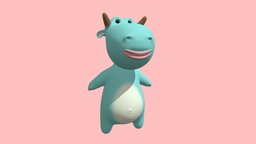 Cow cartoon character cown, cartooncharacter, cutecharacter, charactermodeling, cartoon