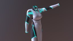 Neon Witch future, cyber, dress, neon, woman, witch