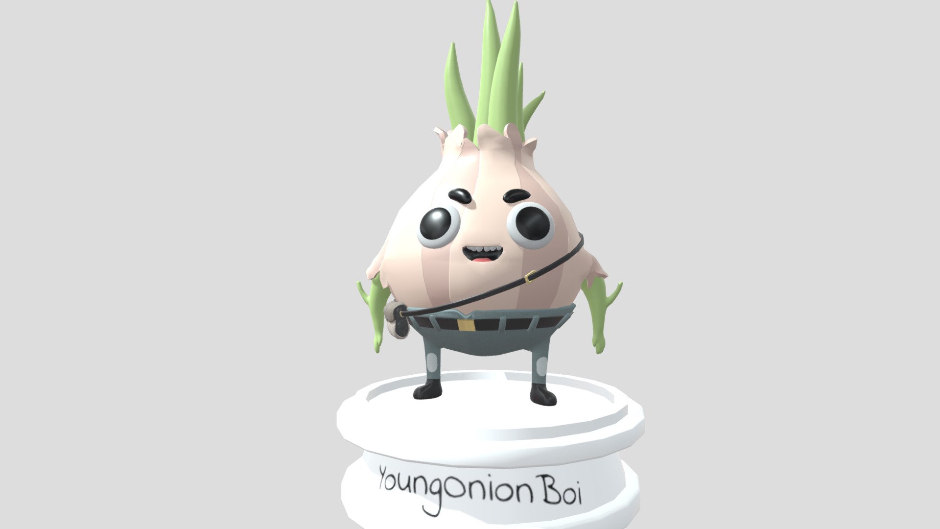This was a quick model done for a #drawthisinyourstyle challenge. Box modelled in 3DS Max for approx 8 hours, textured in Substance Painter in 1 hour. 

The topology is a bit iffy in places but could be cleaned up when I have time in the future

OG concept drawn by @jakemorrisonart on IG - YoungOnionBoi - 3D model by Ginny Sutton (@suttonj94) 3d model