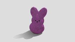 Pink Peep Plushie Bunny pink, fbx, plushie, peep, maya, low-poly, photogrammetry