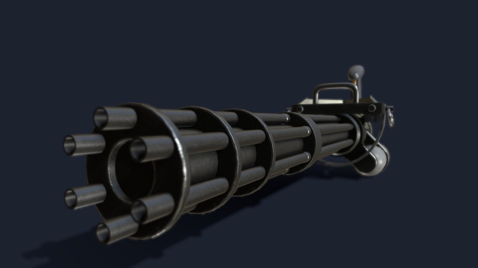 Hard surface weapon model for modern military settings - Modern Minigun - 3D model by Agodsy 3d model