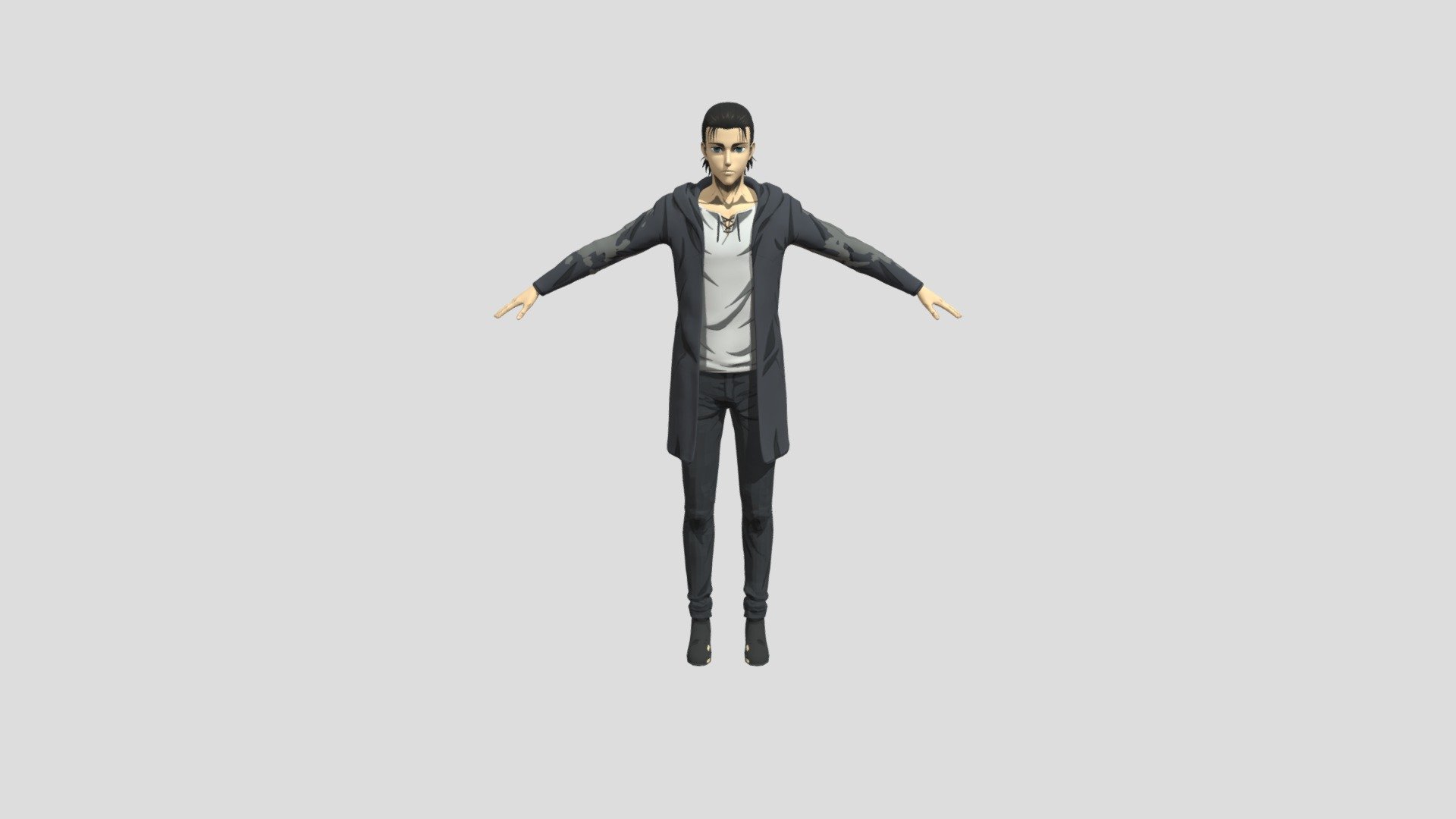 👾 3D-ARTIST for twitter.wanmine.net

Link to buy it : https://www.deviantart.com/dariotsc/art/Eren-Jaeger-Rigged-Blender-Now-for-sale-940589431

I thought I wanted to make Eren with the design of Mappa Studio,

trying in every detail to make it as identical as possible.

Modeled and textured with Zbrush.
Rigs, shaders and facial expressions on blender

My link:

🖋️ ArtStation: bit.ly/3HiUVPE

🖋️GumRoad: bit.ly/3HodPVm

✏️ DeviantArt: http://bit.ly/3P6NuNf

📱 Twitter: bit.ly/3P6NuNf

🌍 PlanetMc: bit.ly/3P8NWeb

🖥️ YouTUBE: bit.ly/3h6Dual

IMAGE DETAILS - Eren Jaeger S4 - Mappa Studio - 3D model by theshadercrafters 3d model
