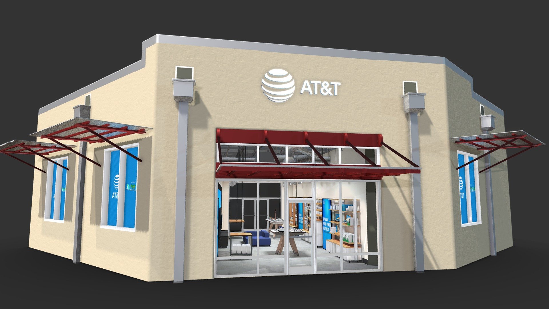 Smartphone Mobile Pop-Up Store - 3D model by Robert Santiago (@RobertSantiago) 3d model
