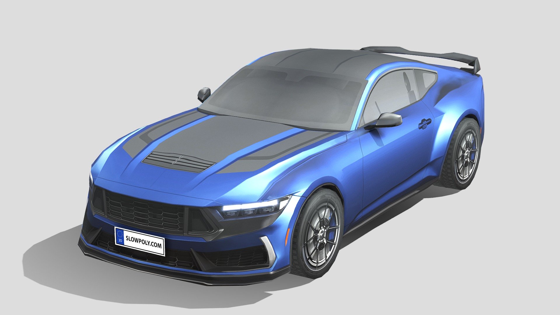 Buckle up and join the ride with our incredible 3D model car! With few polygons, it’s light, flexible, and realistic. High-quality textures bring it to life. Effortlessly integrate it into any project and let your creativity soar. Get ready for a thrilling journey!

If you love this 3d model and curious about how it’s done, visit our tutorial here: 
https://www.slowpoly.com/l/course unlock the technique, tool and trick to crafting this detailed-looking low poly car now! - Ford Mustang Dark Horse 2023 - Buy Royalty Free 3D model by slowpoly 3d model