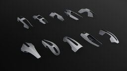 Design Concept (Shell) shapes, cyberpunk, conceptdesign, aerodynamic, substancepainter, scifi, conceptart, design