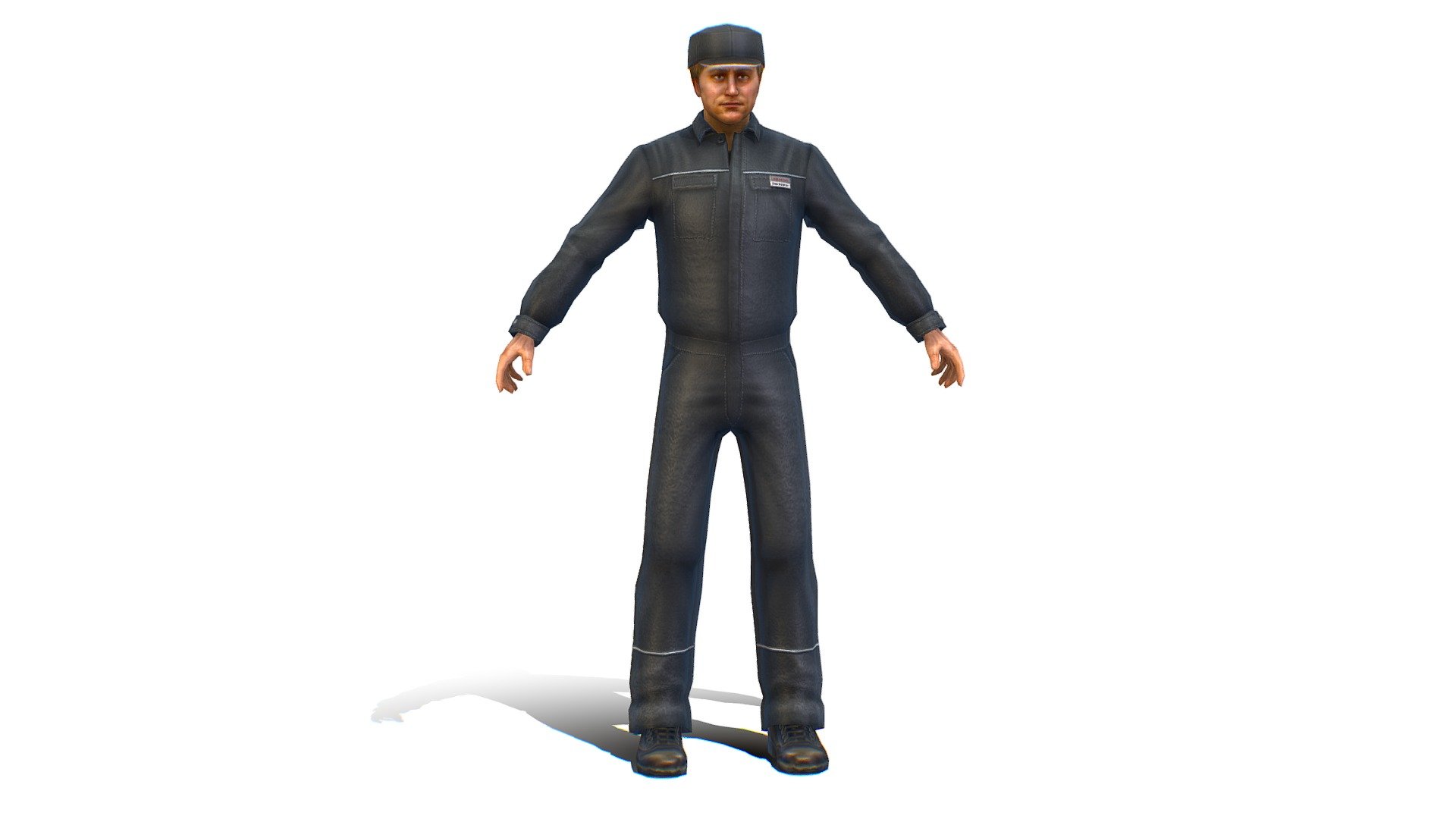 Young Male Lab Technician Gray Uniform - 3dsMax and Maya file included/ texture color only. 512 body and 512 head 3d model