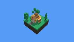 Low poly cartoon Town Hall lowpoly-townhall-cartoon-low-poly-blender