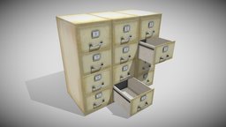 Drawer Quad rack, metalness, game, pbr