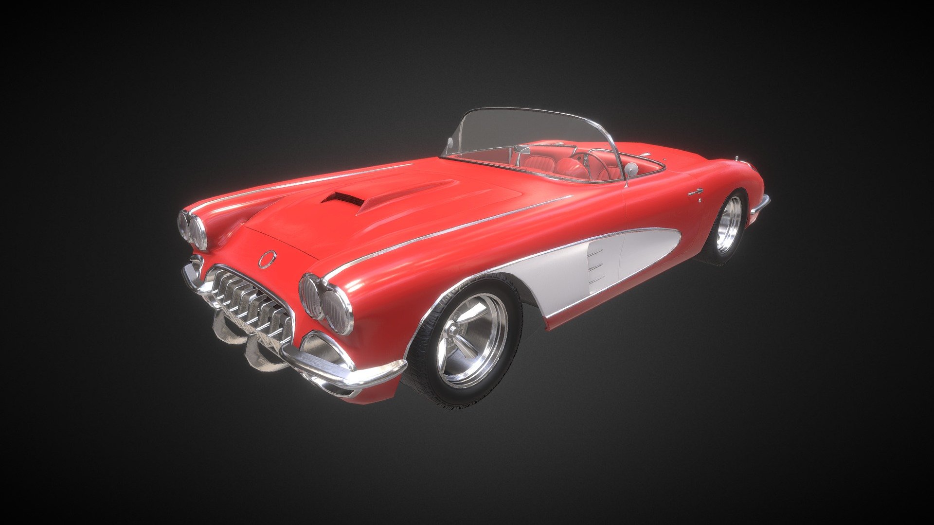 Chevrolet C1 - Red Classic Car - 3D model by Serjogasan 3d model