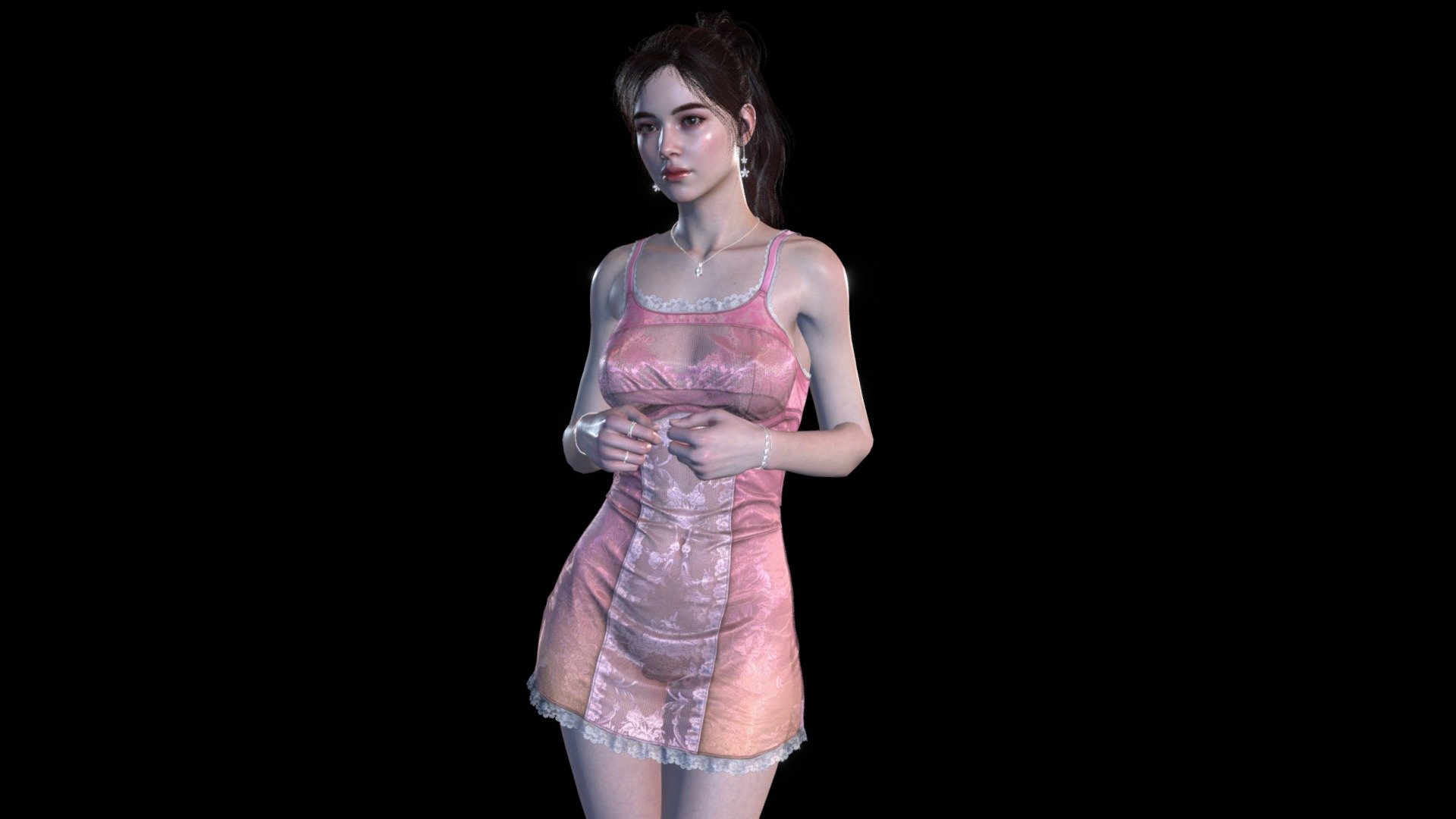 You can see the t-pose by pressing the static pose 3d model