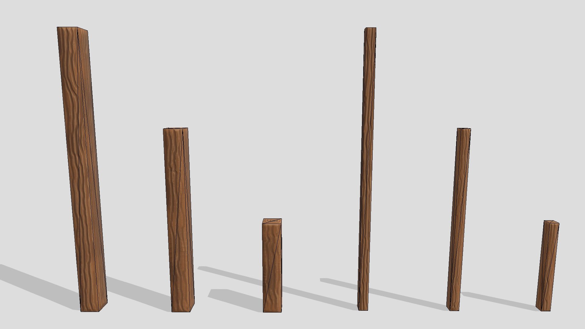 Stylized Wooden Beams - 3D model by kevinvonbriel 3d model