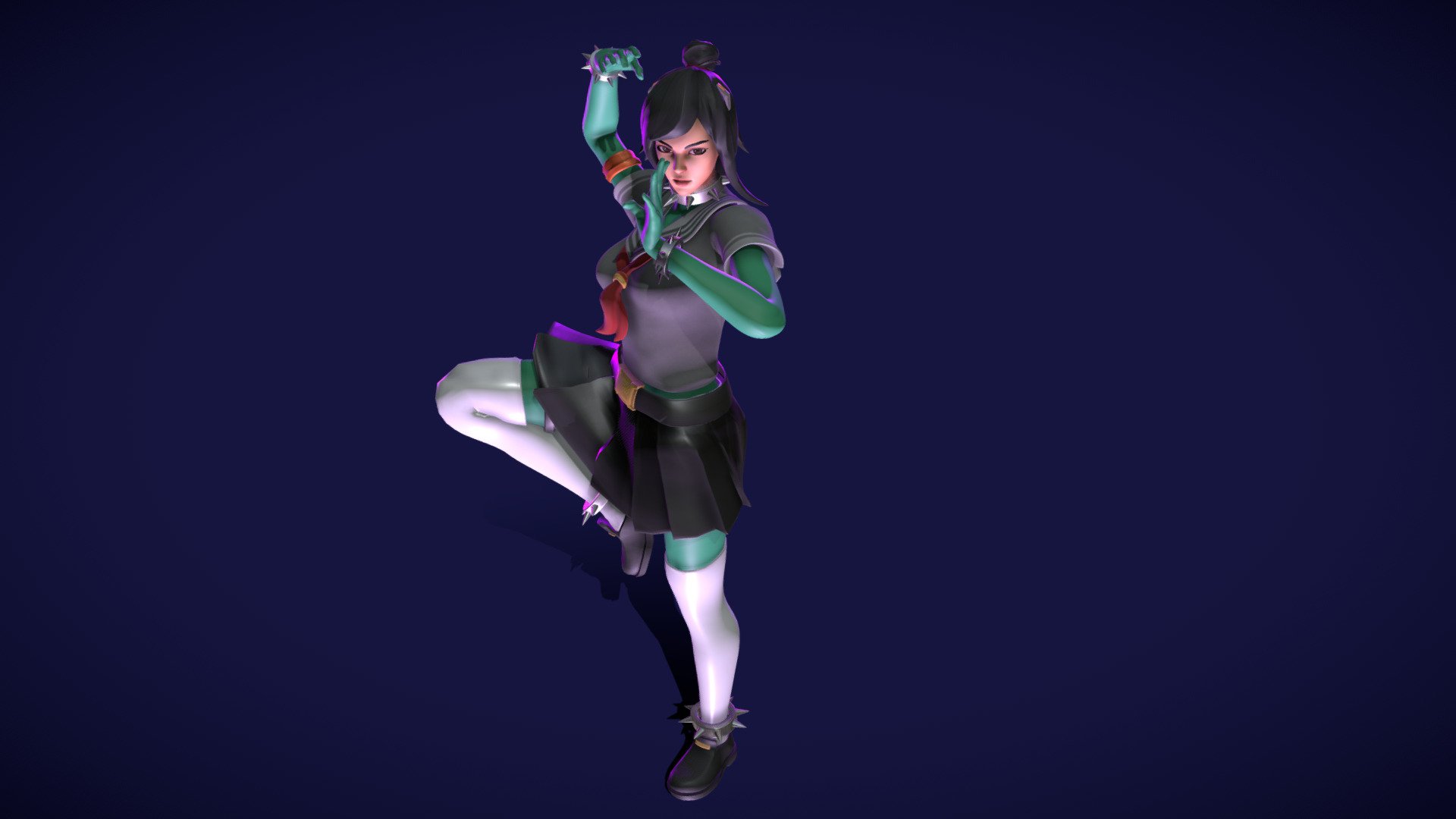 School Girl - 3D model by Casttelan2 3d model