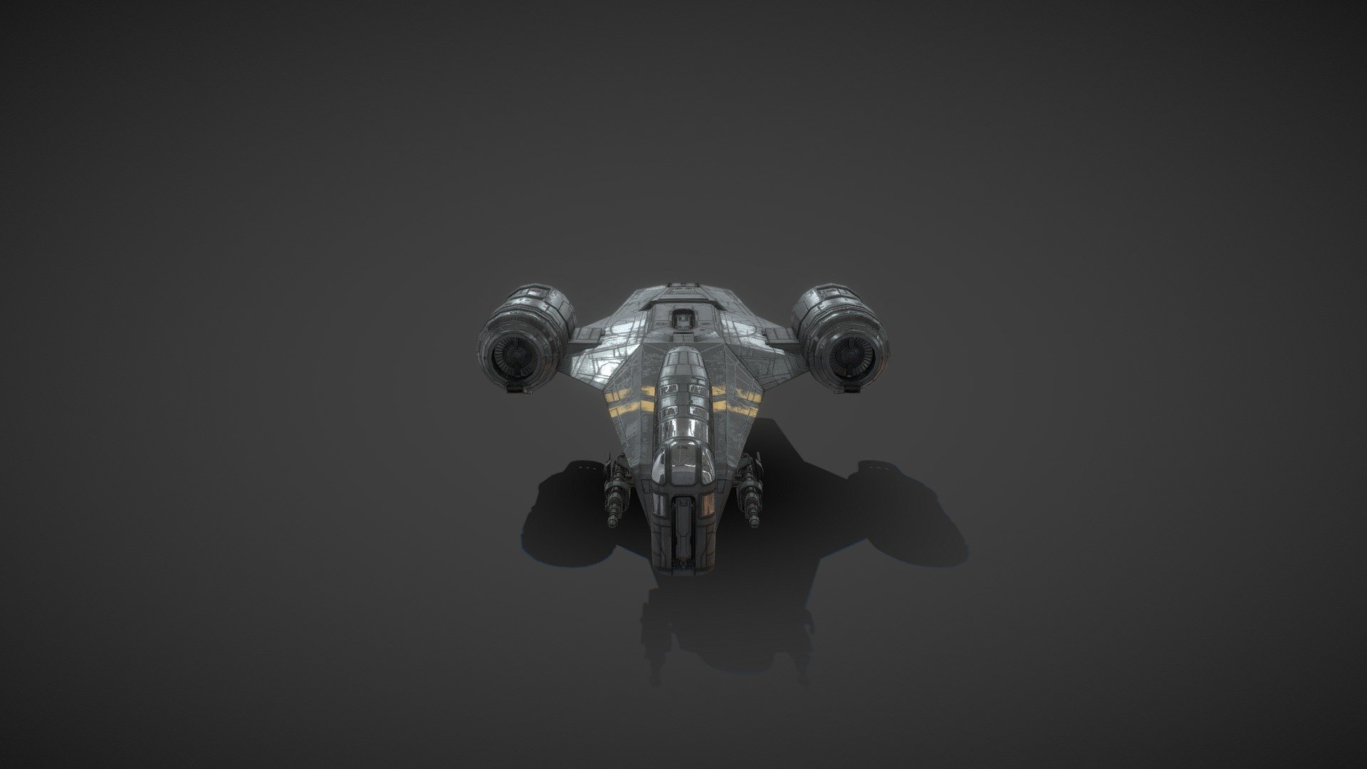 Modelo basado en la nave Razor Crest de la serie &ldquo;The Mandalorian
