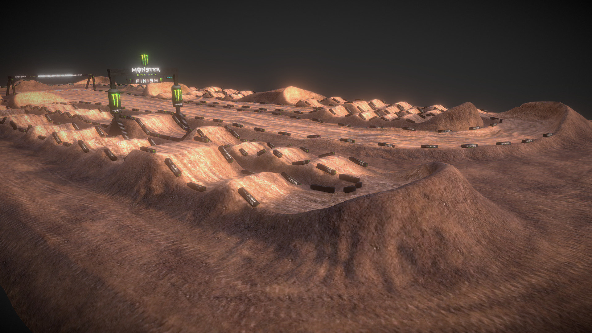 Motocross Track - 3D model by lademadane 3d model