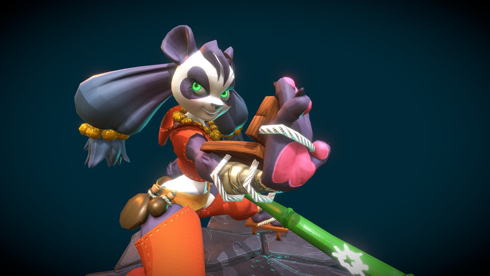 Hello dear friends!
This is the final result of the February poll and character design for my Patreon Page.

If you support me in patreon you can watch the videos of how i made this character, tutorials and more awesome Characters ;D

Find me too in all social media @magnaomega 3d model