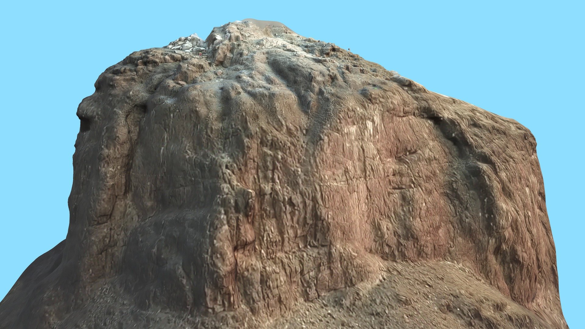 Jabal an-Nour (Arabic: جَبَل ٱلنُّوْر, romanized: Jabal an-Nūr, lit. &lsquo;Mountain of the Light' or &lsquo;Hill of the Illumination') is a mountain near Mecca in the Hejaz region of Saudi Arabia. The mountain houses the grotto or cave of Hira, which holds tremendous significance for Muslims throughout the world, as the Islamic prophet Muhammad is said to have spent time in this cave meditating, and it was here that he received his first revelation, which consisted of the first five ayats of Surah Al-Alaq from the angel Jibra'il (as is pronounced in certain Quran recitation schools and some Arab tribes; also known as Gabriel). It is one of the most popular tourist attractions in Makkah. The mountain itself is barely 640 m (2,100 ft) tall; nonetheless one to two hours are needed to make the strenuous hike to the cave. There are 1750 steps to the top which, even for a fit individual, can take anywhere between half an hour and one-and-a-half hours 3d model