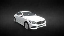 2014 Mercedes-Benz C205 (LP) c-class, mercedes-benz, low-poly-model, low-poly-blender, low-poly, c205, noai