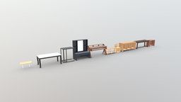 Table Package 1 fbx, substancepainter, blender