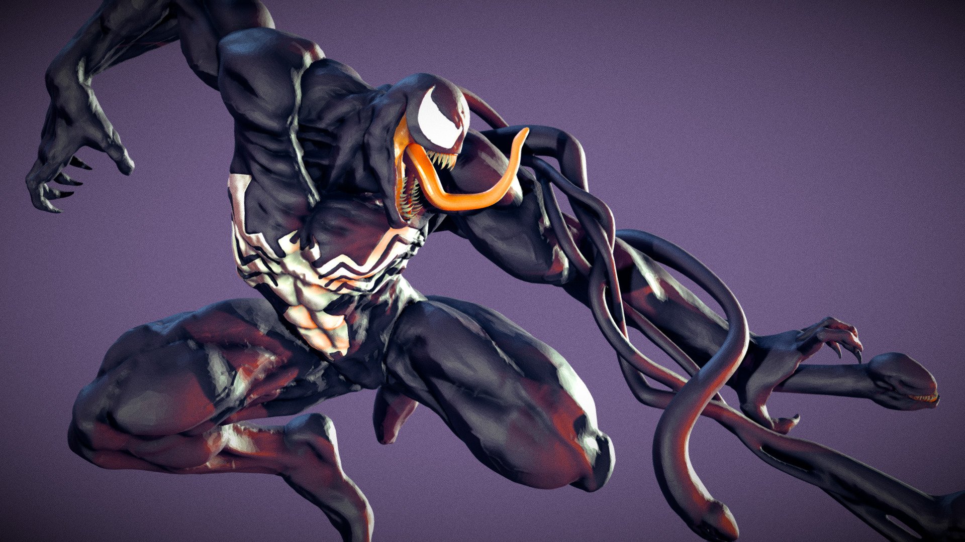 My first real project in blender. Fun to make the tendrils 3d model