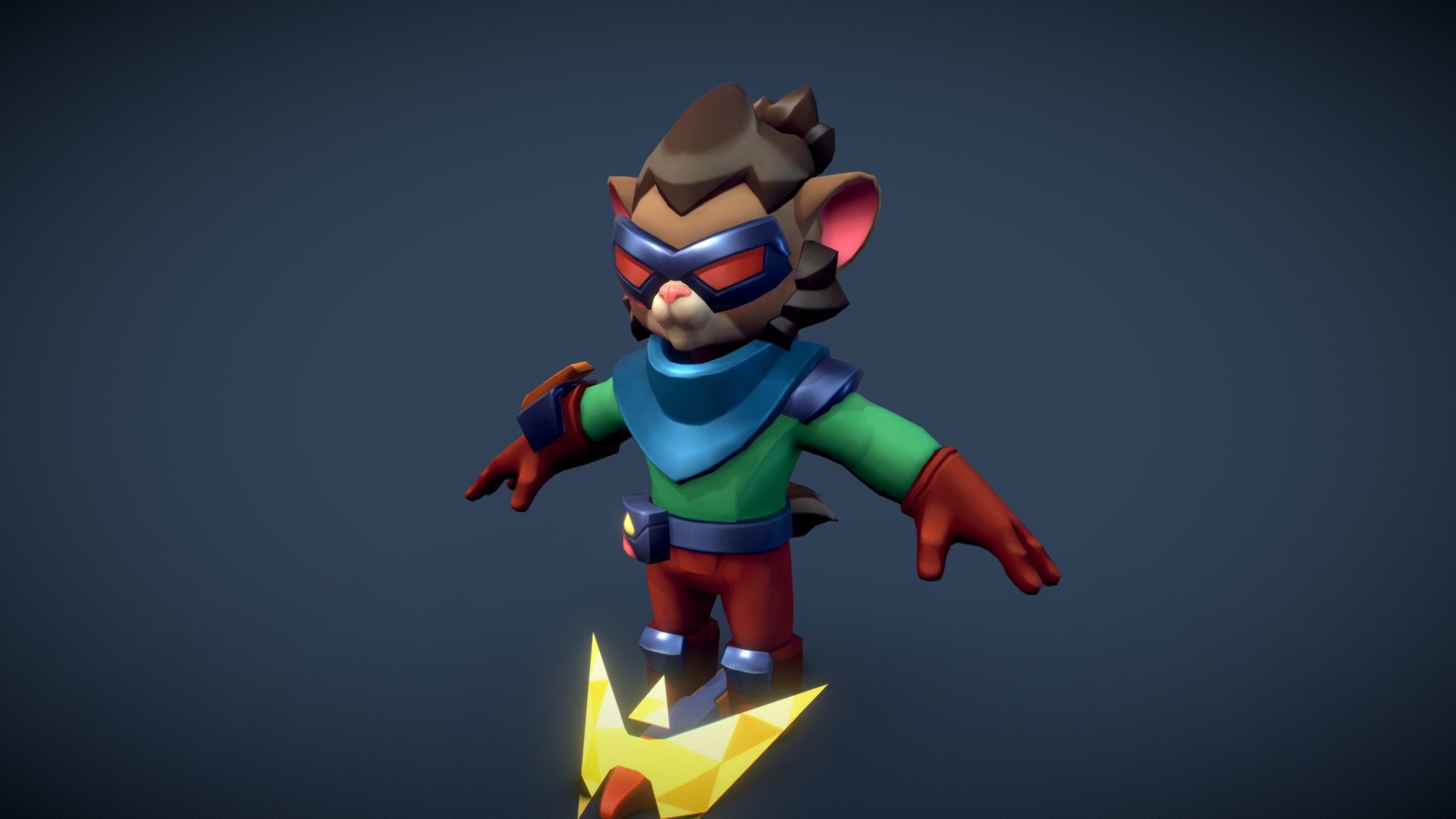 Character modeling and texturing for the mobile game Caterra 3d model