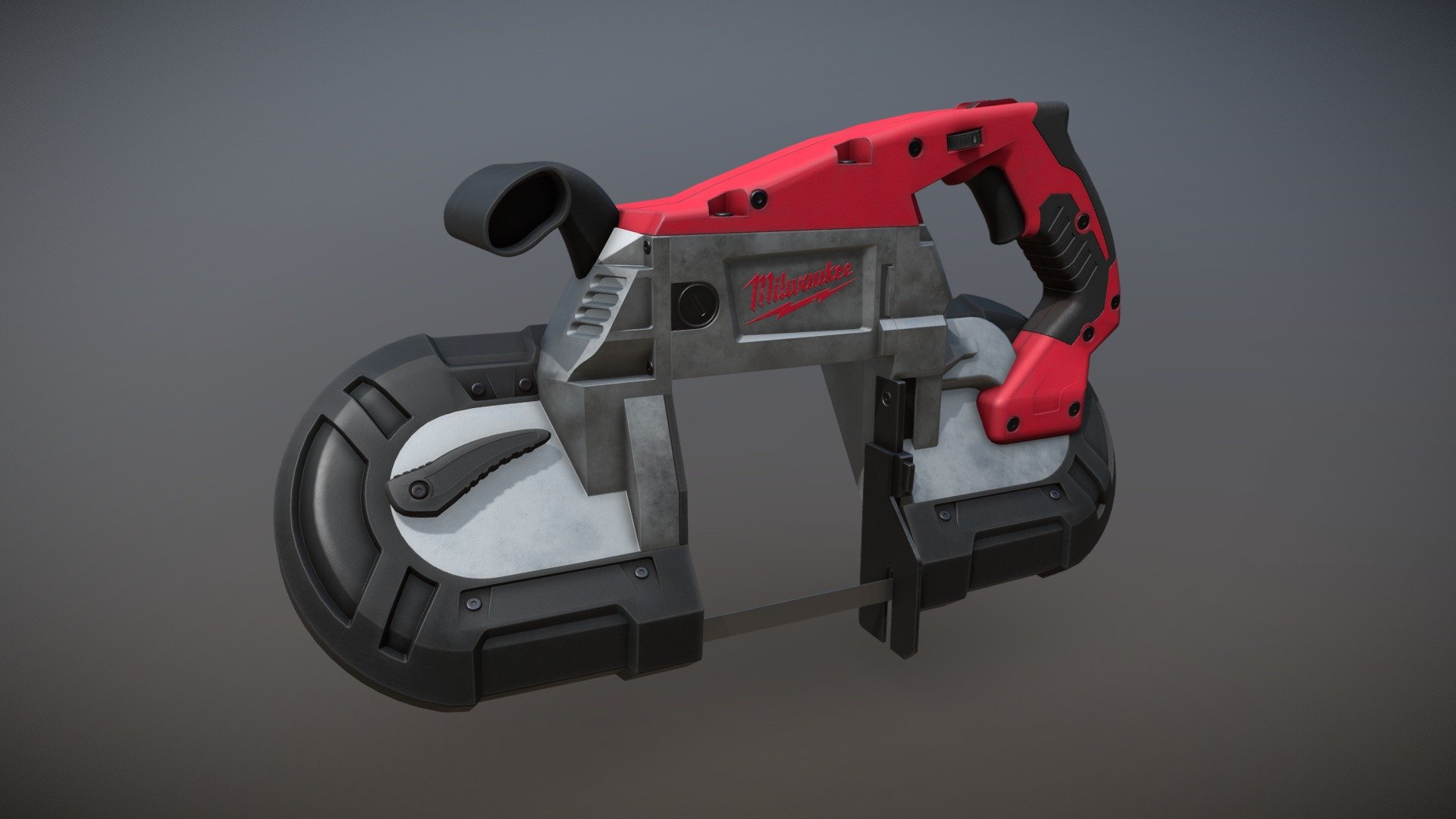 Milwaukee brand bandsaw 3d model