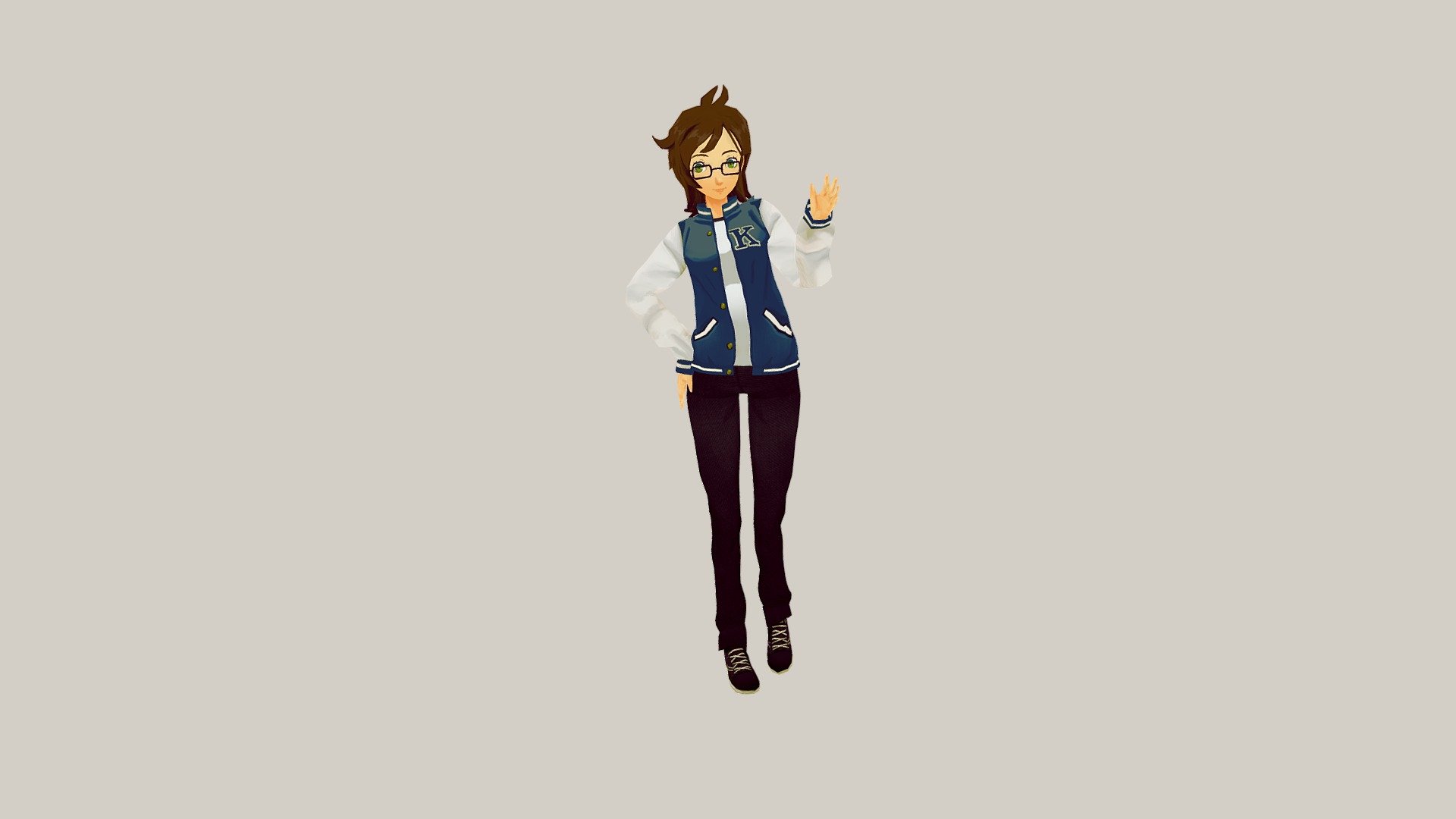 Commission work for VRchat - Persona Styled Kate - Download Free 3D model by Carly.Simmons 3d model