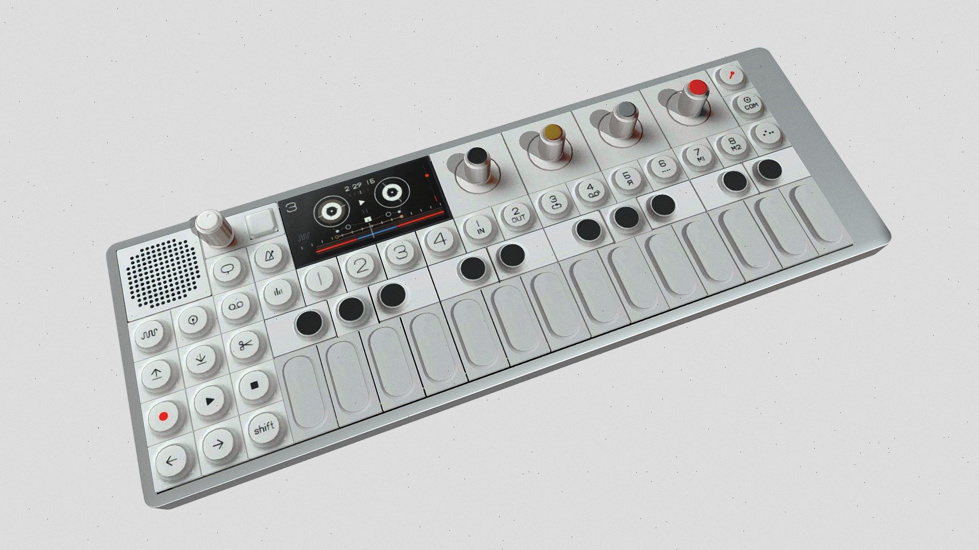 Teenage Engineering OP1 synth
Battery-powered synthesizer, sampler and drum machine.
INCLUDES TEXTURES, FBX, OBJ, BLEND FILE - Teenage Engineering OP1 synth - Buy Royalty Free 3D model by a.ariaszorrilla 3d model
