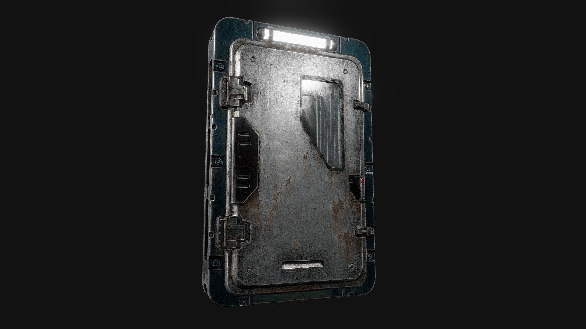 Sci-fi sas door low poly asset.

Orginal concept by Sergey Tyapkin : https://www.artstation.com/artwork/a6l0L

16K tris.

2k set (normal, diff, metalness, roughness, AO) + 1024 glass diff.

Blender + Substance painter 3d model