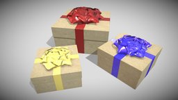 Gift Boxes unwrap, game, pbr