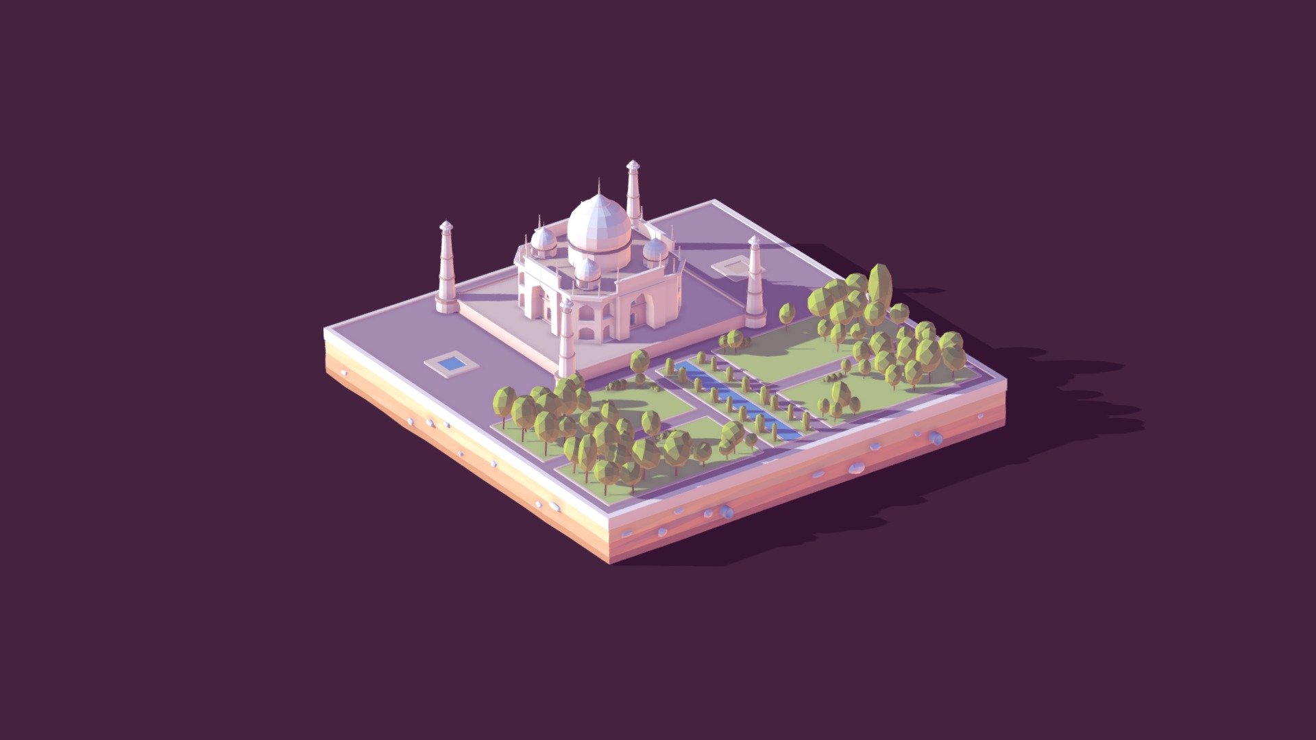Cartoon Tajmahal Landmark 3d model

Created on Cinema 4d R17

Game Ready, Render Ready.

Extra Fast (20 074 Polygons)
 - Cartoon Low poly Taj Mahal Temple - Buy Royalty Free 3D model by antonmoek 3d model